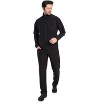 Crozwise 1242-10 Lycra Armüllü Erkek Eşofman Takım SİYAH