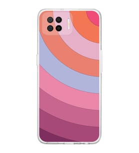 PrintiFy Oppo A73 Uyumlu Kamera Korumalı Renk Cümbüşü F Tasarımlı Şeffaf Silikon Kılıf