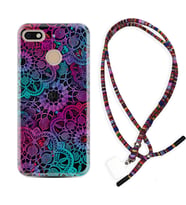 General Mobile GM8 Go GM9 GM20 Pro Plus Kılıf Boyun Asklı Rasta Silikon Colurful Mandala 1667