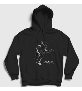 Presmono Unisex Siyah Jump Guns N' Roses Slash Kapüşonlu Sweatshirt 40094tt
