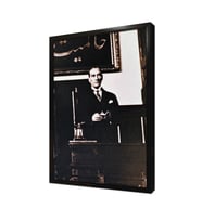 Atatürk Mecliste Konuşma Yaparken Çerçeveli Mdf Tablo