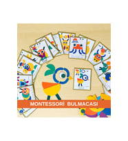 Montessori Bulmacası, Okul Öncesi Yürümeye Başlayan Çocuk Aktiviteleri, Desen ve Görsel Kartlar.