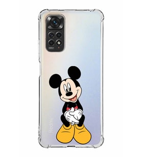 Xiaomi Redmi Note 11s Kamera ve Köşe  Korumalı Antishock Kapak Mickey Mouse Tasarımlı Şeffaf Kılıf