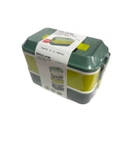 VAGONLİFE PASLANMAZ ÇELİK YEMEK KABI 2 KATLI 3 BÖLMELİ LUNCH BOX VGN6744 1200ML -  YEŞİL
