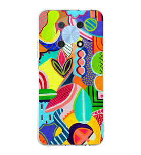 PrintiFy Huawei Nova Y90 ile Uyumlu Retro Color 6  Kamera Korumalı Şeffaf  Kılıf