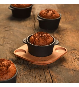Lava Döküm Yuvarlak Sufle / Sos Kabı. Çap(Ø)8cm.