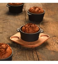 Lava Döküm Yuvarlak Sufle / Sos Kabı. Çap(Ø)8cm.