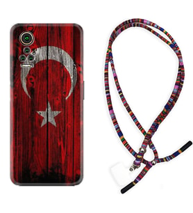 General Mobile GM 21 Pro GM 22 Pro Plus Kılıf Boyun Asklı Rasta Silikon Şanlı Türk Bayrağı 2 1317