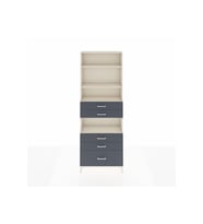 Arges Dolap 4 Raflı 5 Çekmeceli 88x30x243 Aytaşı-Antrasit