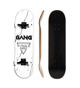 Skateboards 8.0 Marble White Complete Profesyonel Kaykay