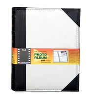 Deri Fotoğraf Albümü 200’lük 10x15 cm Siyah Beyaz (Siyah - Beyaz)