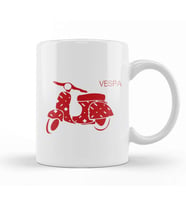 Red Vespa Kupa Bardak Porselen