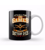 Cute It s All Fun And Games Until The Battery Dies Kupa Bardak Porselen