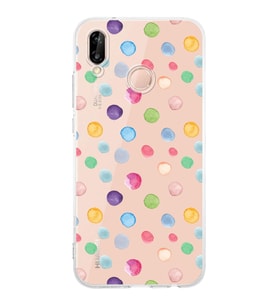PrintiFy Huawei P20 Lite ile Uyumlu Water Color 6  Kamera Korumalı Şeffaf  Kılıf