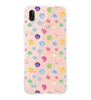 PrintiFy Huawei P20 Lite ile Uyumlu Water Color 6  Kamera Korumalı Şeffaf  Kılıf