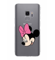 Samsung Galaxy S9  Kamera Korumalı Kapak Minnie Mouse Tasarımlı  Şeffaf  Kılıf