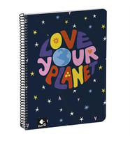 Busquets Love Planet Kareli A5 Spiralli Defter 80 Yaprak 2005009600