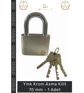 #AsmaKilit Ymk Ağır Hizmet Sertleştirilmiş Çelik Paslanmaz Güvenli Dış Mekan Krom Asma Kilit 70 mm -