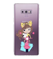 Samsung Galaxy Note 9 Uyumlu Kamera Korumalı Kapak Vespagirl Tasarımlı  Şeffaf  Kılıf