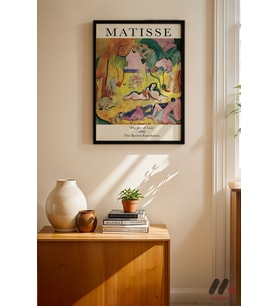 Matisse Joy of Life, Siyah Çerçeveli Duvar Tablosu - Modern Ev Dekorasyonu