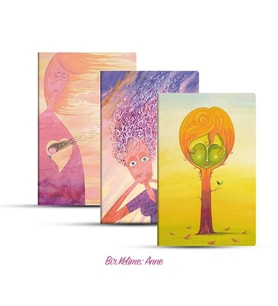 Üçlü Çizgili Defter Seti: Bir Kelime: Anne