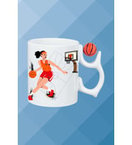 Basketboll Toplu Basket Sever Kupa Bardak Çay Kahve Fincanı Kadın Oyunculu-13