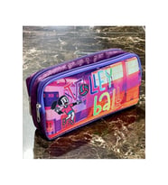 Volleybol Spor Desenli Iki Bölmeli Çocuk Okul Pembe Mor Renkli Kız Kalemlik Kalem Kutusu 21x11x 6cm