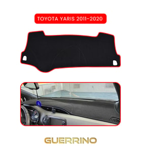 TOYOTA Yaris (2011-2020) TORPİDO KORUMA HALISI KIRMIZI KENAR