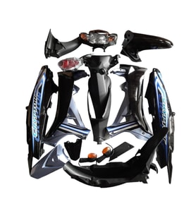 Crypton C8 Uyumlu Kaporta Seti Siyah 20 Parça Far Stop Dahil (2010-2014)