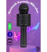 Taşınabilir Bluetooth Karaoke Mikrofon, Çocuklar İçin Eğlenceli Hoparlörlü Oyuncak