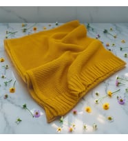 Kişiye Özel Triko Bebek Battaniyesi - %100 Pamuk, Yumuşak, Hediye ve Baby Shower İçin İdeal (Hardal)