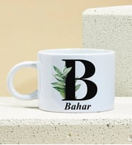 Kişiye Özel Baş Harf Ve İsim Soyisim Tasarımlı Porselen Kupa Nescafe Fincanı
