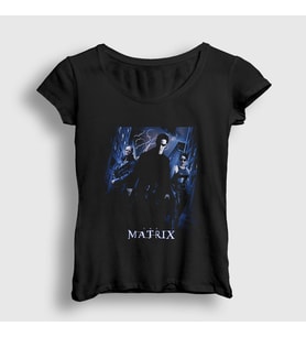 Presmono Kadın Siyah Neo V2 Film The Matrix T-Shirt 253993tt