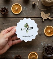 Kişiye Özel Komando Bardak Altlığı  Hediyesi (Bej)