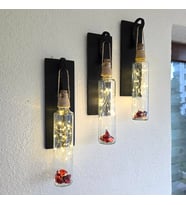 Öğretmenler Günü, Led Işıklı, Mat Siyah Renkli Duvar Aplik, 3 lü Set
