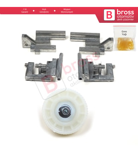 Renault Clio MK2 1998-2012 için Elektrikli  Sunroof Kızak Halat Metal Ayak ve Motor Dişli Seti
