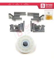 Renault Clio MK2 1998-2012 için Elektrikli  Sunroof Kızak Halat Metal Ayak ve Motor Dişli Seti