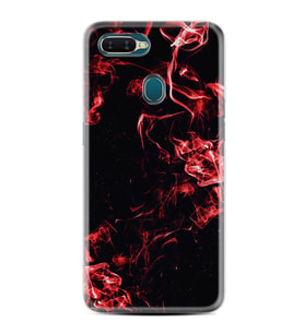 Oppo A5S A15 A16 A54 A55 A73 A74 Kılıf Desemli Silikon Red Smoke 1745