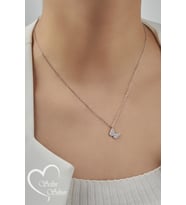 KELEBEK KOLYE MİNİMAL GOLD-ROSE-GÜMÜŞ RENK 925 AYAR GÜMÜŞ KOLYE (Gümüş)