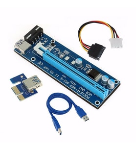 PCI-E USB 3.0 Riser Kartı 1x to 16x Mining-Bitcoin-Crypto
