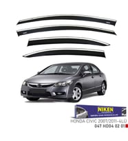 HONDA CIVIC 2007-2011 KROMLU CAM RÜZGARLIĞI  4'lü Set Niken Marka