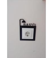 Banyo Priz Çerçevesi Priz Süsü Priz ve Anahtar Çerçevesi (Siyah)