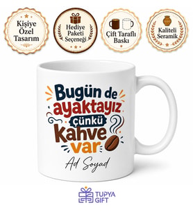 Mizahi Yazılı Eğlenceli Tasarım Baskılı Kupa Bardak Komik Hediye
