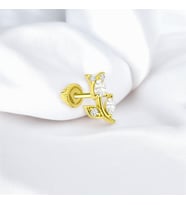 Glorria Altın Çiçek Helix Piercing