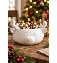 Sonbahar ve Noel Temalı Ren Geyiği Bowl - Sunum Kabı