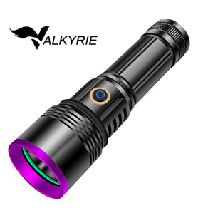 Valkyrie 365nm LED UV El Feneri 20W Güç  3000mAh Şarjlı Alüminyum Gövde Profesyonel Kullanım