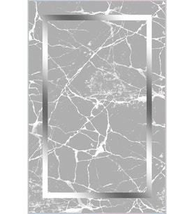 Eliana Home Baskılı, Yıkanabilir Kaymaz Taban Salon Halısı LNA0318-SD576 100x150 cm (Gri)