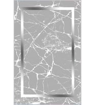Eliana Home Baskılı, Yıkanabilir Kaymaz Taban Salon Halısı LNA0318-SD576 100x150 cm (Gri)