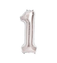Benim Marifetlerim 1  Rakamı Gümüş Folyo Balon 16 inch 40 cm