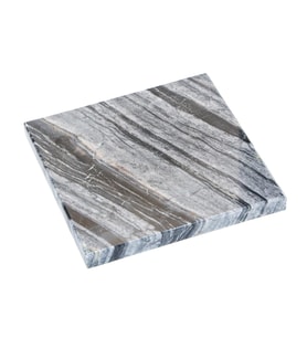 Dekoratif Sunumluk Antrasit Doğal Mermer Taş - 20x20 cm